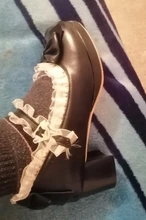 Las niñas dulce Lolita volantes encaje zapatos de boda de novia del alto Talón de las mujeres limita vestido de princesa hombres rosa de talla grande 34-48