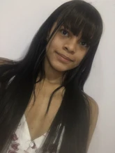 MEIFAN-extensiones de cabello con flequillo, postizo de pelo sintético Natural, con flequillo de aire, negro y marrón