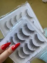 SEXYSHEEP-pestañas postizas de visón 3D, 5 pares, gruesas, naturales, hechas a mano, suaves, maquillaje, extensión de pestañas