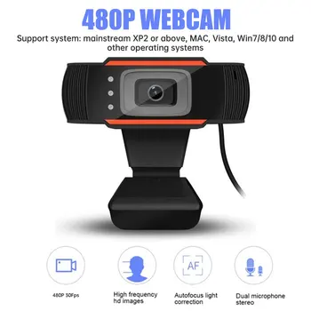 

480P Webcam USB 2.0 PC Camera Video Record Web Camera With MIC Fill Light For Computer For PC Computer Laptop Desktop YouTube