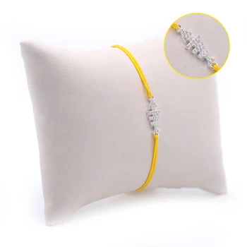 

Handmade Yellow Women Silver Bangle Skybco09104
