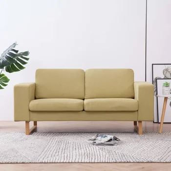 

2 seater sofa green fabric sofas