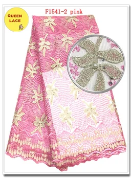 

2020 Latest Net French Lace Material High Quality French Net African Lace Fabric With Stone Nigerian Wedding African Lace