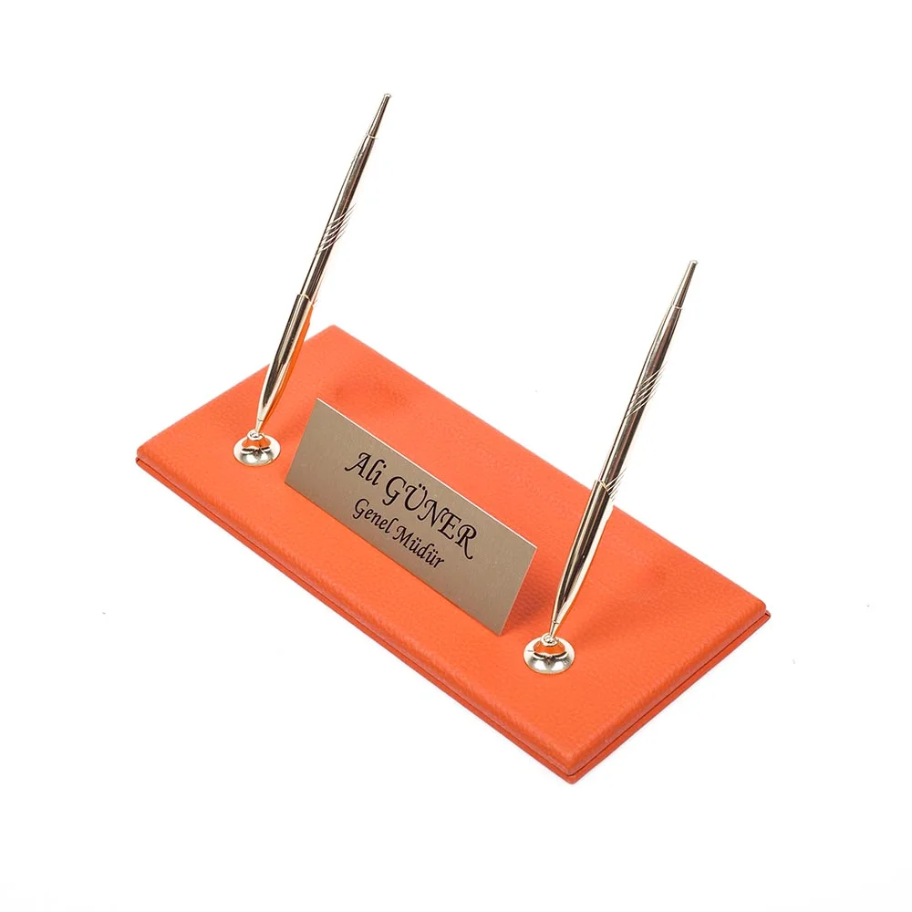 Orange Кожаный Pen Set Base - Цвет: Orange