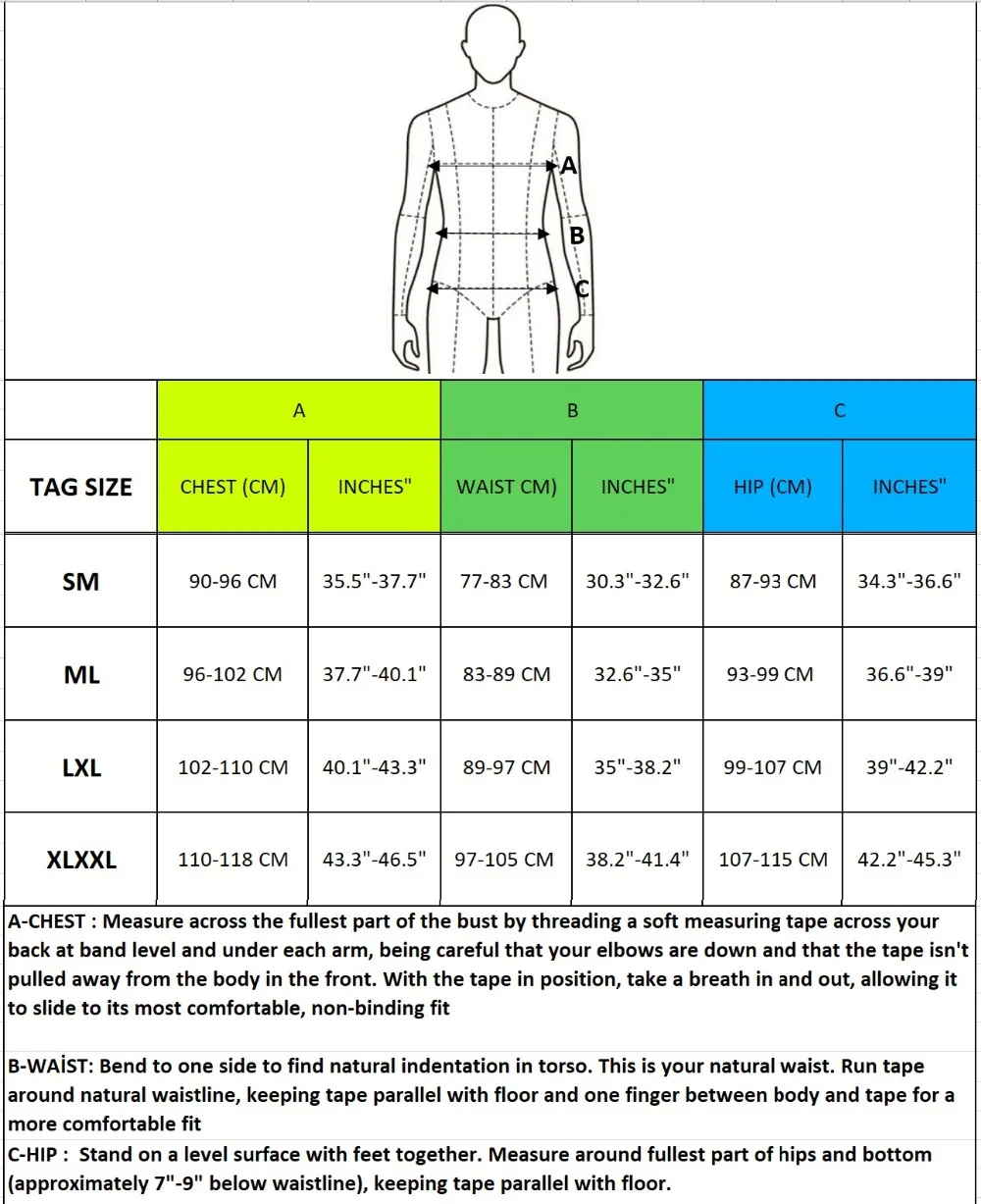 Erkek T-shirt Beden Tablosu