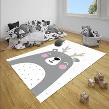 Серый белый розовый милый олень животные девушка 3d печать нескользящие микрофибры Детские украшения для детской комнаты коврик