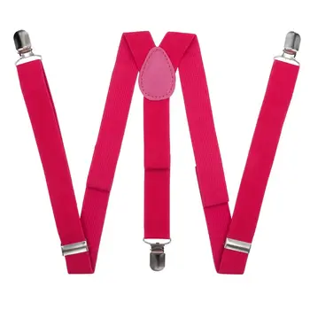 

Pants suspenders narrow (2.5 cm, 3 clips, red) 54730