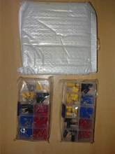 Kit de Terminal de anillo (102 Uds. 10 tipos RV) Juego de conector de engarce eléctrico con caja, cable de cobre aislado cable Pin End Butt