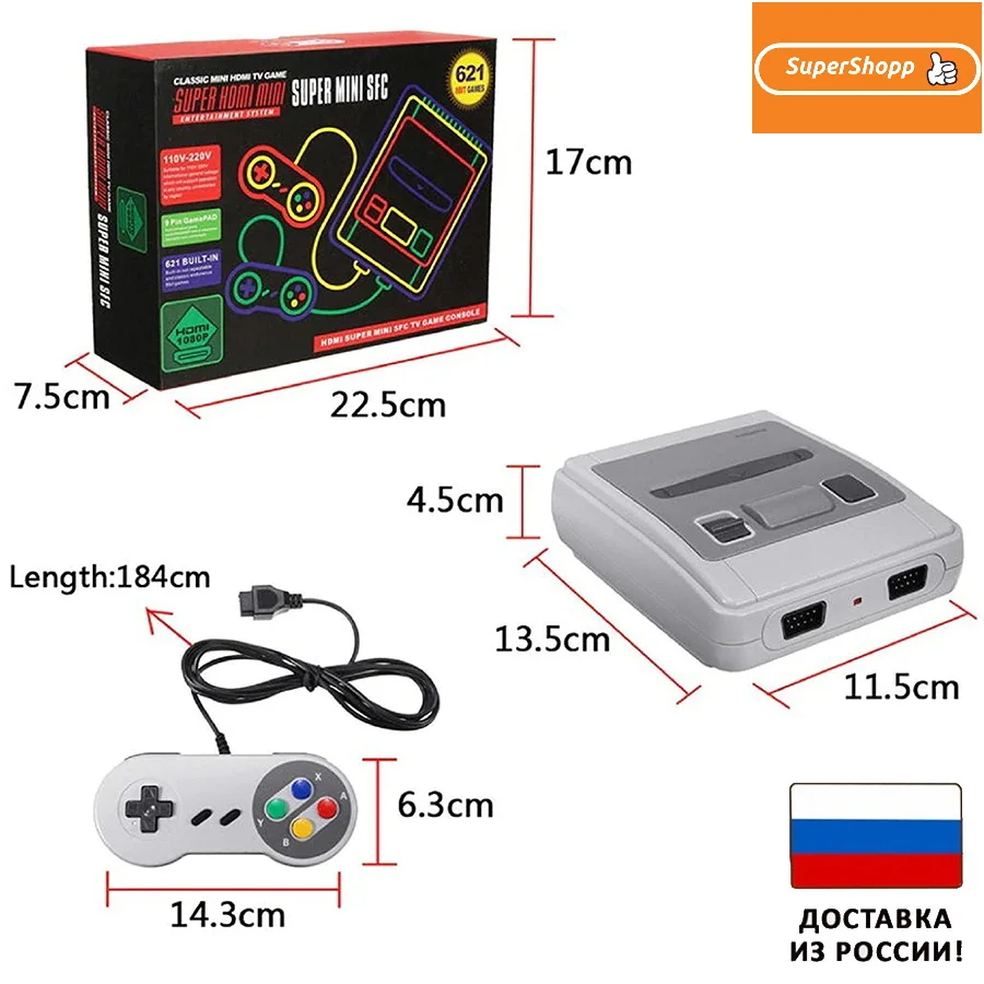 Dandy, deny, game console, video game console, retro, 621 games, Super Mini  SFC, two joysticks, Dandy console - AliExpress