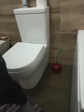 Creative Lovely Cherry Shape Lavatory Brush Toilet Brush & Holder Set (Red)