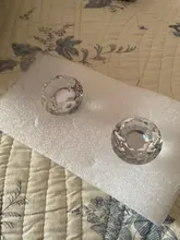 Furniture Hardware Wardrobe-Handle Drawer Pulls Cupboard Glass Knobs Cabinet-Door Diamond