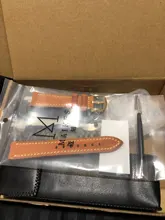 MAIKES-correa de cuero genuino para reloj, 20mm, 22mm, 24mm, accesorios para relojes DW, Galaxy Watch Gear s3