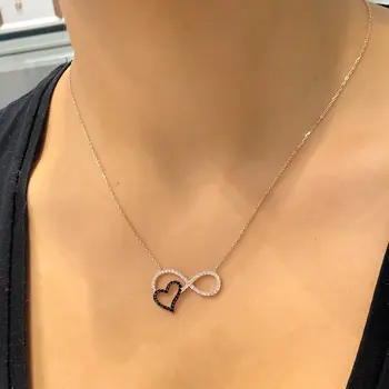 

Infinity Heart Gold Design Style Silver Rosegold Necklace