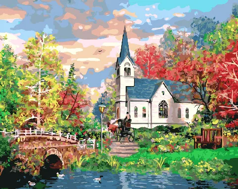 Картина по номерам GX 31561 Старинный дом 40*50