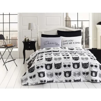 

Cat Pattern Quilting Bed Cover Set Single B & W Melone Black-White Fashion 2020 2021