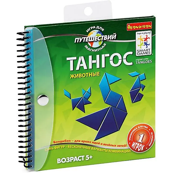 Магнитная игра для путешествий "Тангос Животные", Bondibon