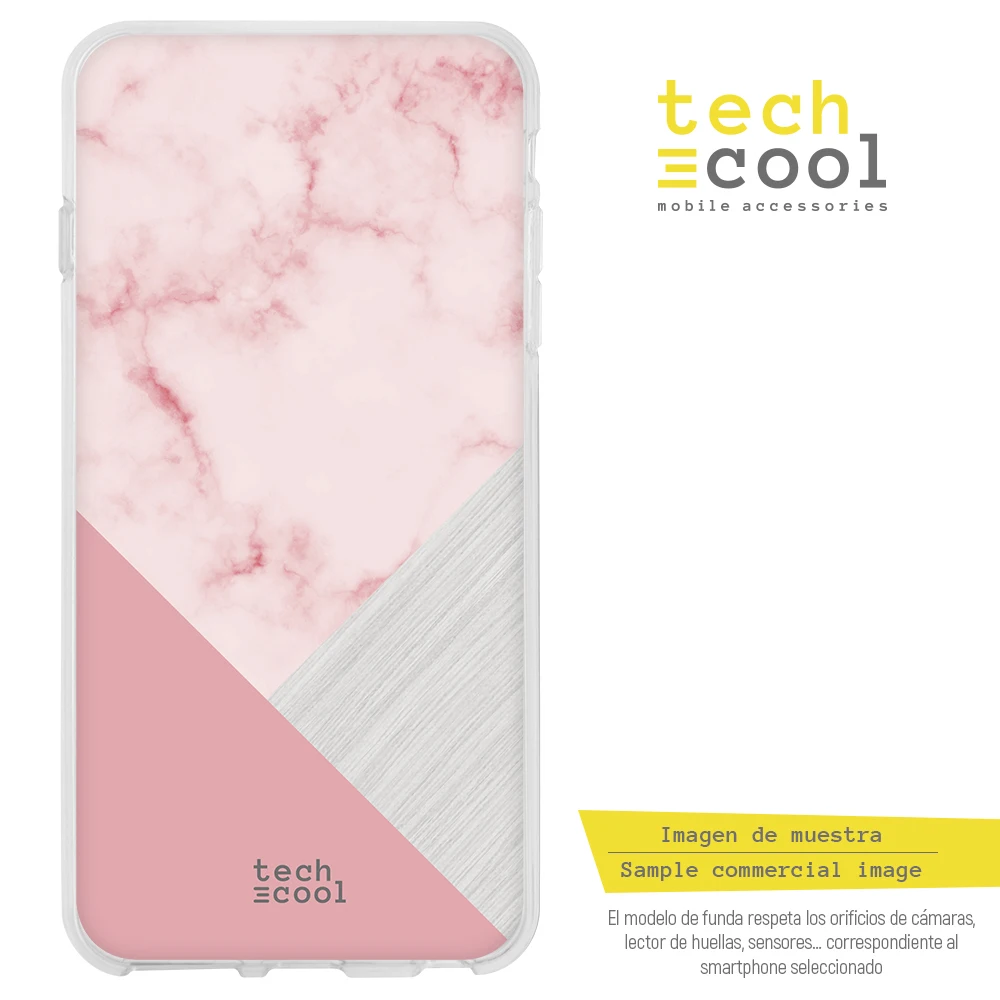 FunnyTech®Силиконовая подставка чехол для iPhone 6/iPhone 6S текстура мрамор розовый комбинированный