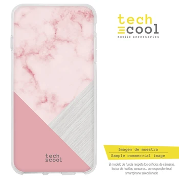 

FunnyTech®Stand case for Motorola Moto Silicone G4 L Texture marble Pink combined