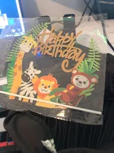 Safari Jungle-decoración para fiesta de cumpleaños de niño y niña, centro de mesa para pastel