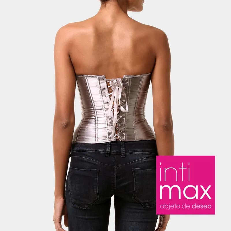 Интимакс Сабина корсет para mujer en color gris metalizado