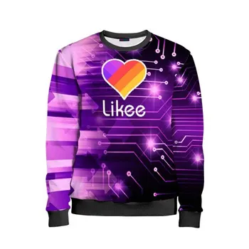

Детский свитшот 3D «LIKEE (Like Video)» для мальчиков и девочек, Комфортная толстовка с рисунком, Свитшот
