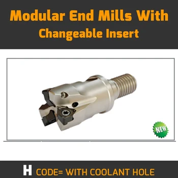

MT90 6N04 D25 M12 L35 Z03 H-WITH COOLANT HOLE Modular End Mills With Changeable Insert