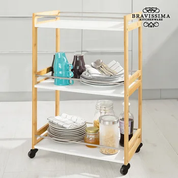 

Bravissima Kitchen Bamboo Waitress Trolley