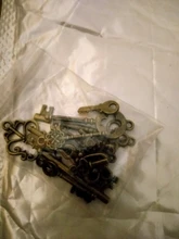 13 Uds Vintage encantos mixto colgante de llaves bronce antiguos encantos clave collar pulseras DIY joyería de Metal al por mayor