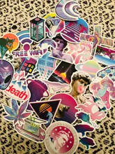 Pegatinas bonitas de Vaporwave para ordenador portátil, pegatinas de arte abstracto, impermeable, para teléfono, maleta para guitarra, coche, Moto, monopatín, 10/30/50 Uds.