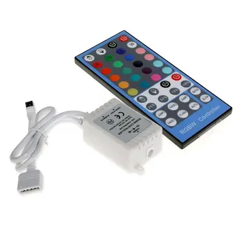 

RGBW 12V-24V LED strip controller, IR 40 button remote Control Dimmer