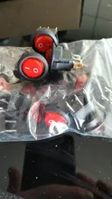 Promotion!10pcs Red Light ON-OFF SPST Round Rocker Switch 220v 12v
