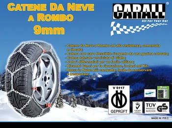 

Snow chains Diamond car 9mm group 45 Carall half approved ONORM V 5117 175/60-14 185/55-14 155/65-15