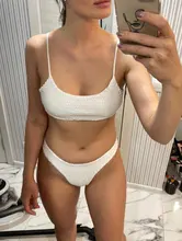 Meihuida-Bikinis de estilo vendaje para Mujer, traje de baño Sexy con sujetador acolchado de realce, conjunto de Bikini 2021