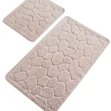 Коврики для ванной нескользящие Противоскользящие коврики противоскользящие Lino порошок хлопок 2'Li набор 60X100 см-50X60 см