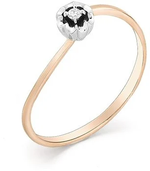 

Master brilliant ring with 1 red gold diamond