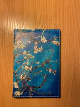 Funda de pasaporte con cielo estrellado para hombre y mujer, Cartera de viaje de cuero Pu, soporte para pasaporte con paisaje de Color, alta calidad