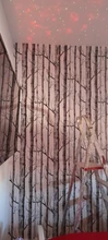 3D Wallpaper Bedroom Forest Vinyl Living-Room Self-Adhesive White Black Wood Mural Birch