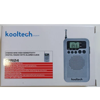 

Kooltech Universal Telescopic Radio Antenna Mini AM / FM 2-Band World Radio Receiver with 3.5mm Jack Headphone Speaker.