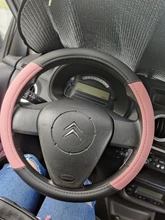 Protector para volante de coche 38CM de microfibra de cuero de la PU funda de volante para mujeres 15 pulgadas cubierta de volante para golf/bmw funda volante coche capas volantes de carro cubre volante auto cubre vola