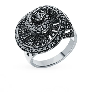 

Silver ring with marcasite sunlight sample 925