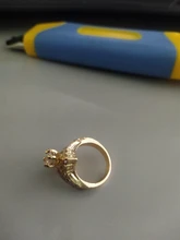 Clásico de lujo blanco Oval anillo de oro CZ propuesta de matrimonio de las mujeres bien regalo de la joyería de moda de fiesta de novia anillo de compromiso