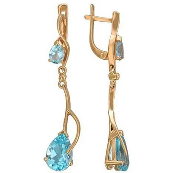 

Esthete drop earrings with 4 Amethyst Red Gold