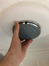 Sprayer Connector Shower-Head Roof-Rainfall Bathroom Top Round ABS Gray Chuveiro 1/2-