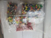 50 Uds RV1.25-4 terminal de anillo aislado eléctrico Alambre de crimpado conector AWG 22-16