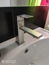Bathroom Faucet Taps Tap-Crane Mixer Sink Deck-Mounted Lavatory Cold-Water-Basin Matte Black