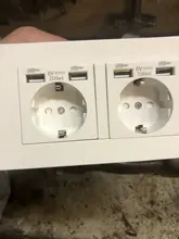 Delviz-Toma corriente con USB estándar para la UE, enchufe de pared con 2 salidas, panel de alimentación CA 110 ~ 250V, de calidad 16A, doble marco, 146x86mm