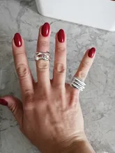 Foxanry minimalista de Plata de Ley 925 Plata Lisa anillos para las mujeres nueva moda geométricos irregulares Punk fiesta Hiphop joyería regalos