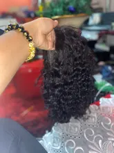 Pelucas de cabello humano peruano para mujeres negras, postizo de ondas profundas con cierre de encaje, 4x4