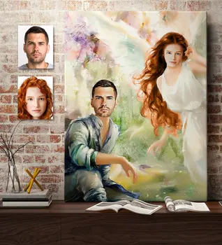 

Personalized Valentine Abstract Watercolor Design Canvas Table 50x70cm-38