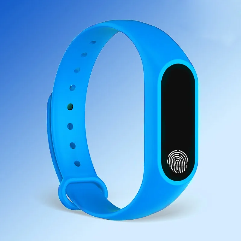 Blue Новая мода M2 умный браслет Bluetooth монитор сердечного ритма спортивный умный Браслет фитнес-трекер здоровья для женщин и мужчин - Цвет: Blue